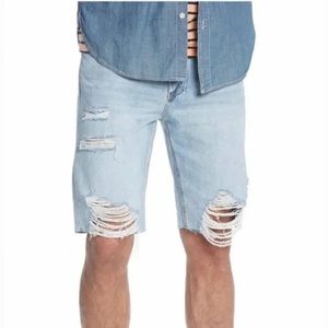 Blank NYC Men's Wooster Slim Fit Distressed Denim Shorts
